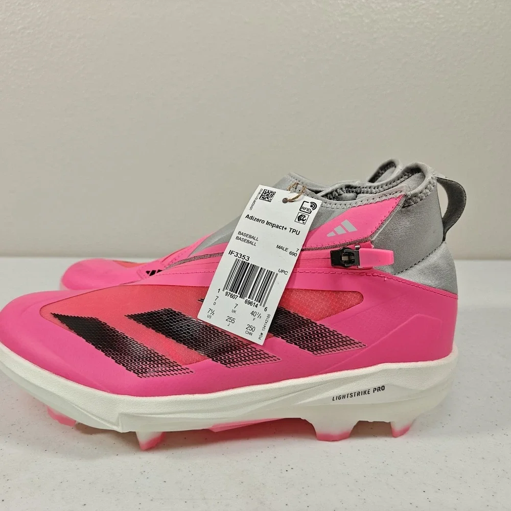 Adidas Adizero Impact+ TPU BSB Baseball Cleats Mens Size 7.5 Pink IF3353 NEW